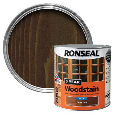 Ronseal Dark Oak High Satin Sheen Wood Stain, 2.5L | Compare The Build