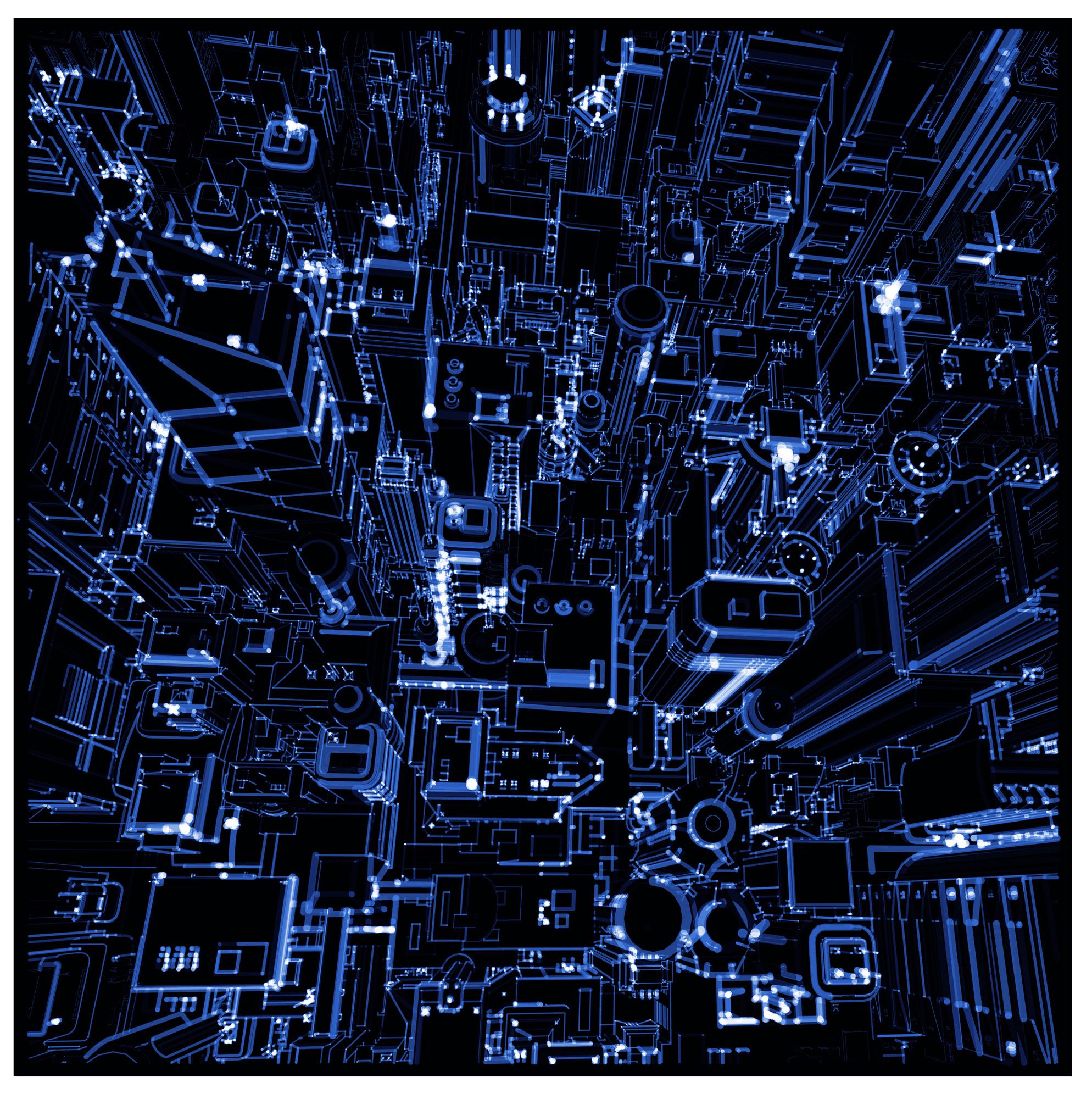 Tron Black & Blue Canvas (W)725mm (H)725mm Price Comparisons | Compare The Build