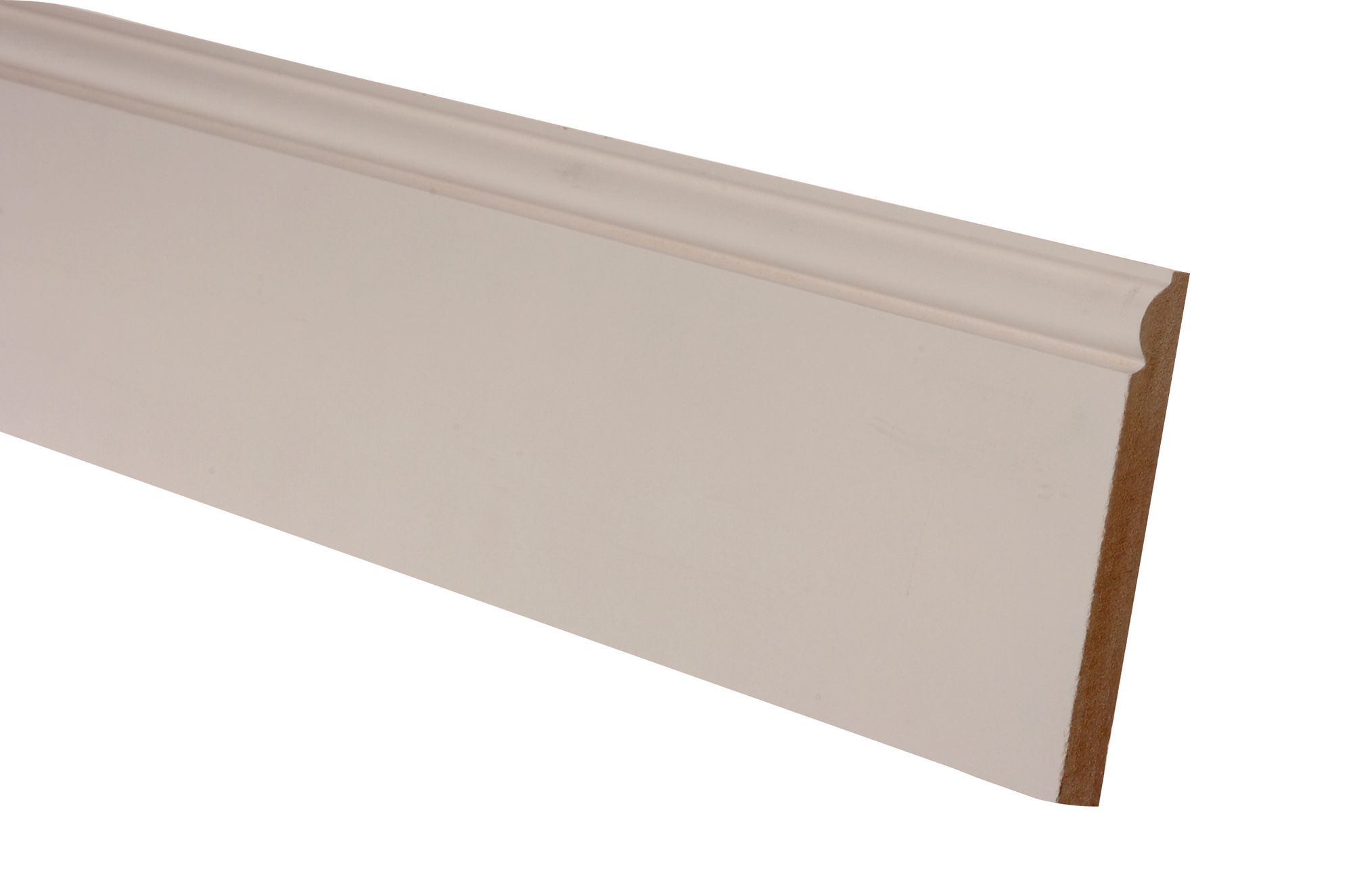 Primed White MDF Torus Skirting board (L)2.4m (W)167mm (T)18mm, Pack of 2 Price Comparisons | Compare The Build