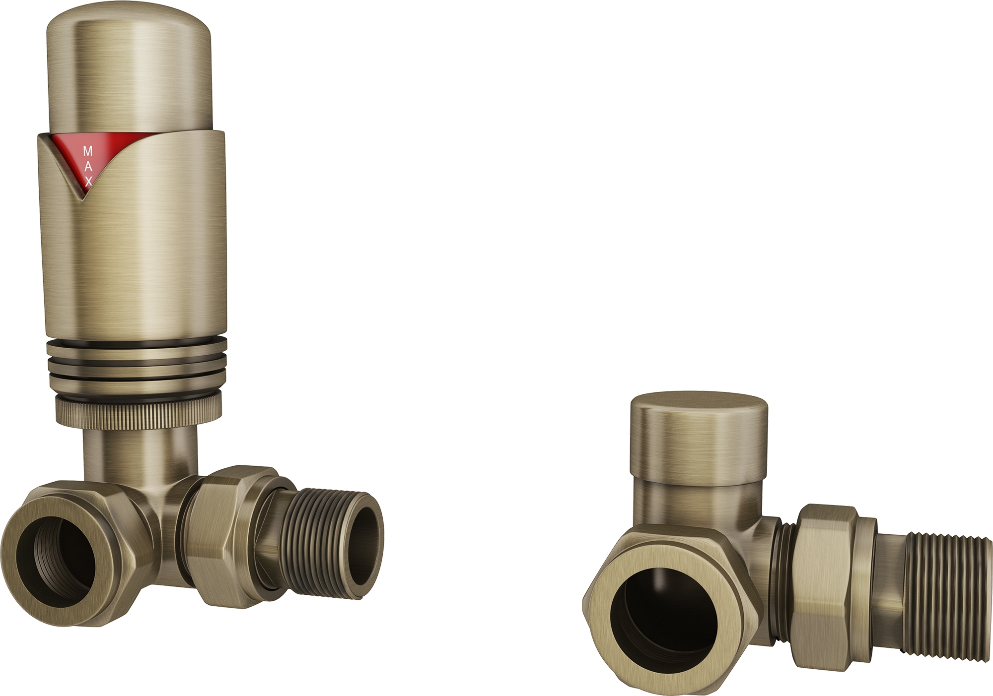 Trade Direct Thermostatic Valves, Minimal, Antique Brass Corner - 8mm Price Comparisons | Compare The Build