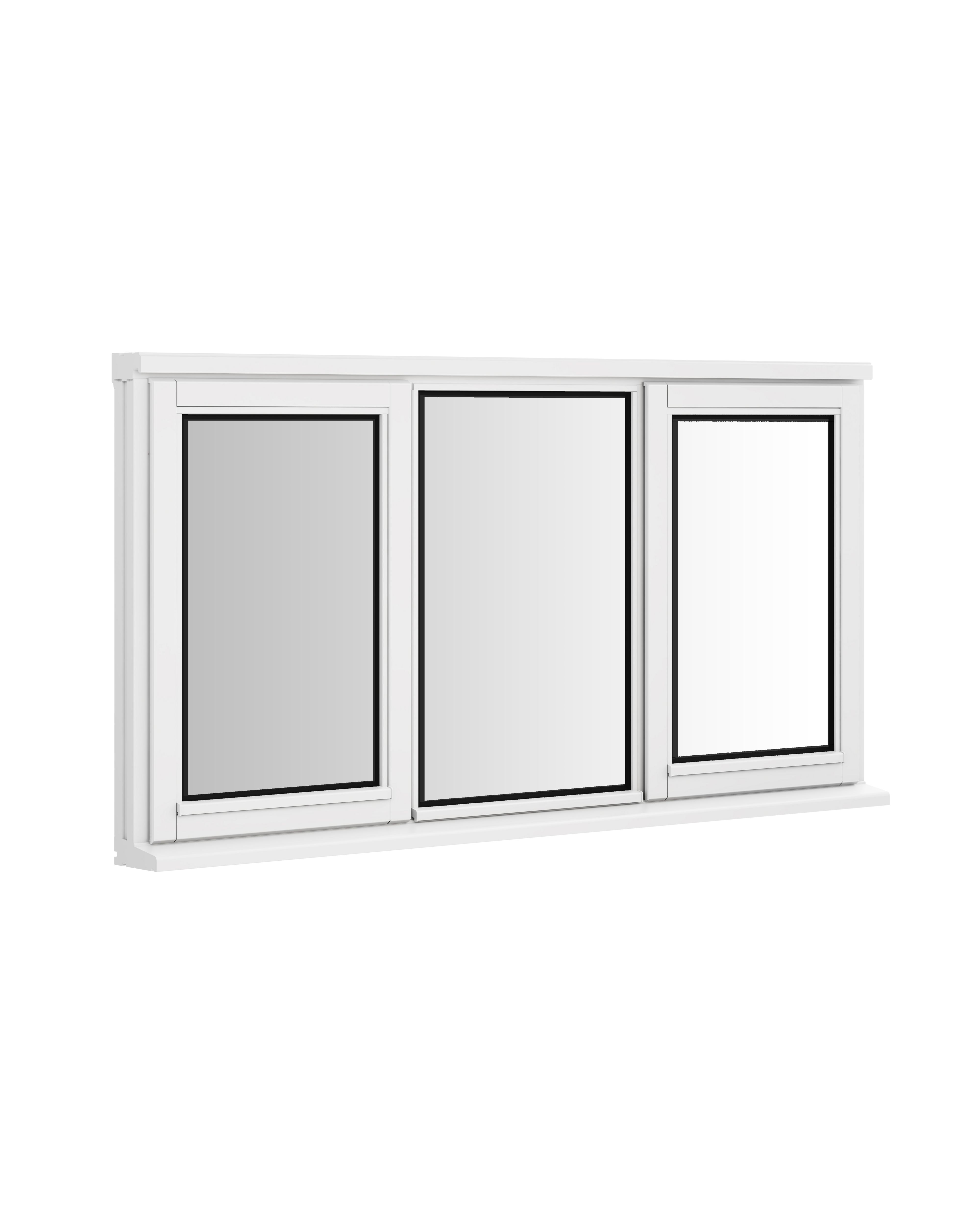 GoodHome Clear Double Glazed White Fixed Window, (H)1045mm (W)1765mm Price Comparisons | Compare The Build