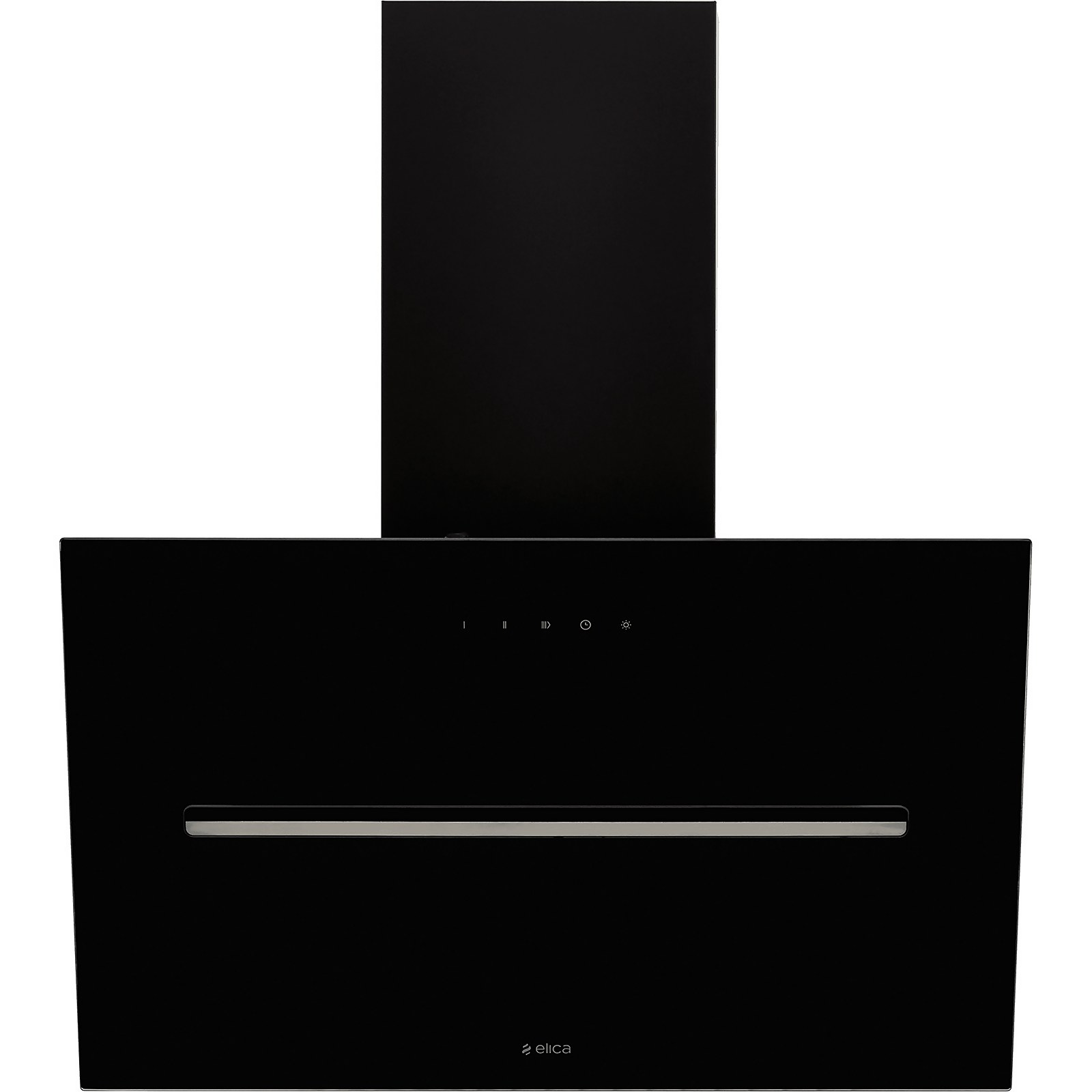 Elica SHY-BLK-60 60cm Angled Chimney Cooker Hood - Black Glass | Compare The Build