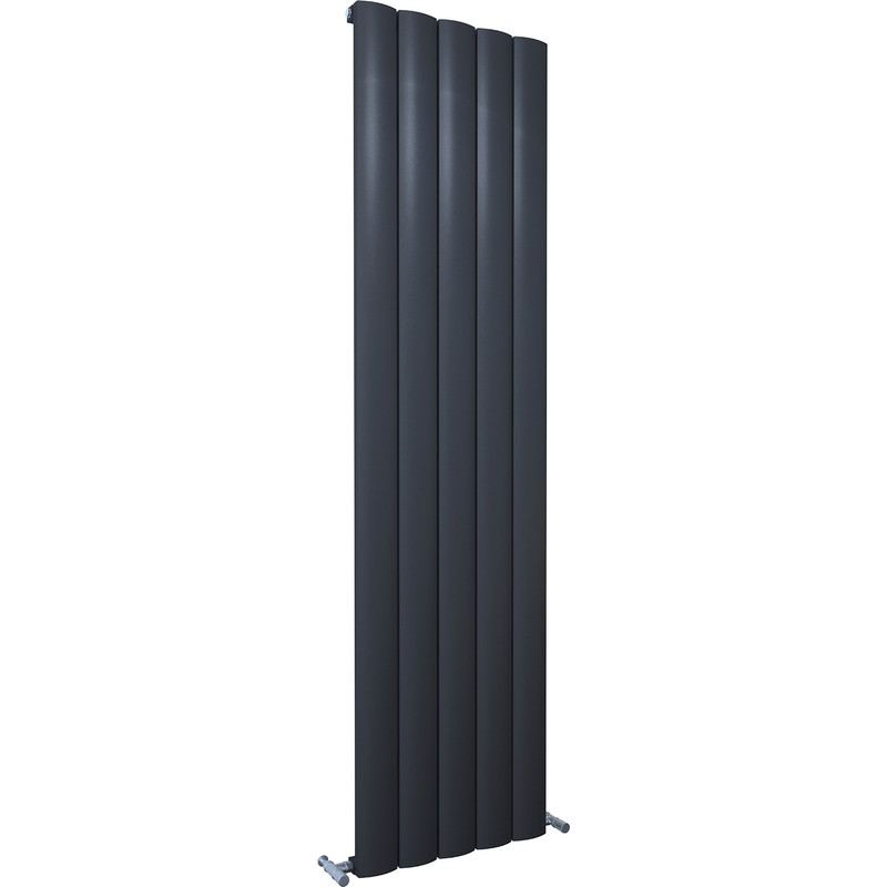 Kudox Alulite Black Vertical Designer Radiator, (W)470mm X (H)1800mm Price Comparisons | Compare The Build