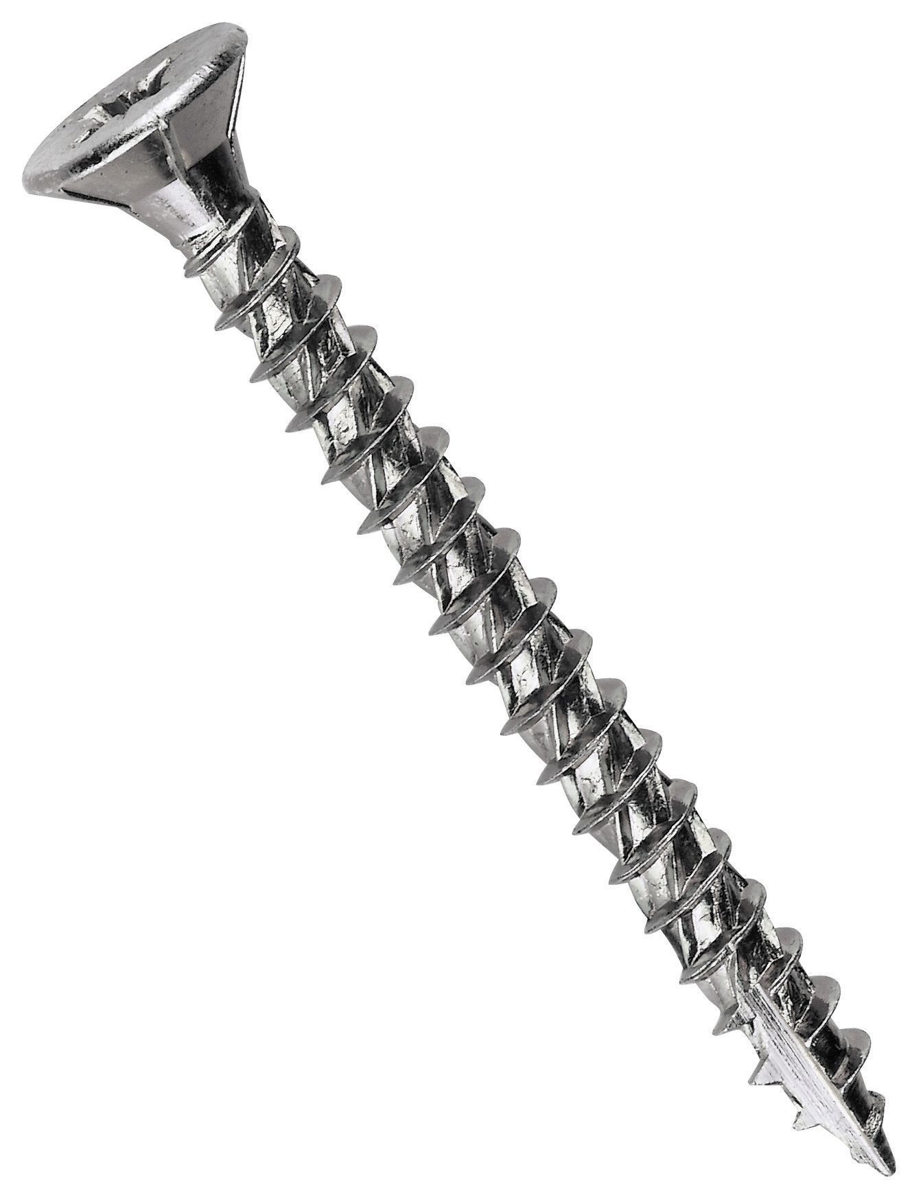 Turbo Silver Zinc-Plated Carbon Steel Woodscrew (Dia)4mm (L)40mm, Pack Of 1000 Price Comparisons | Compare The Build