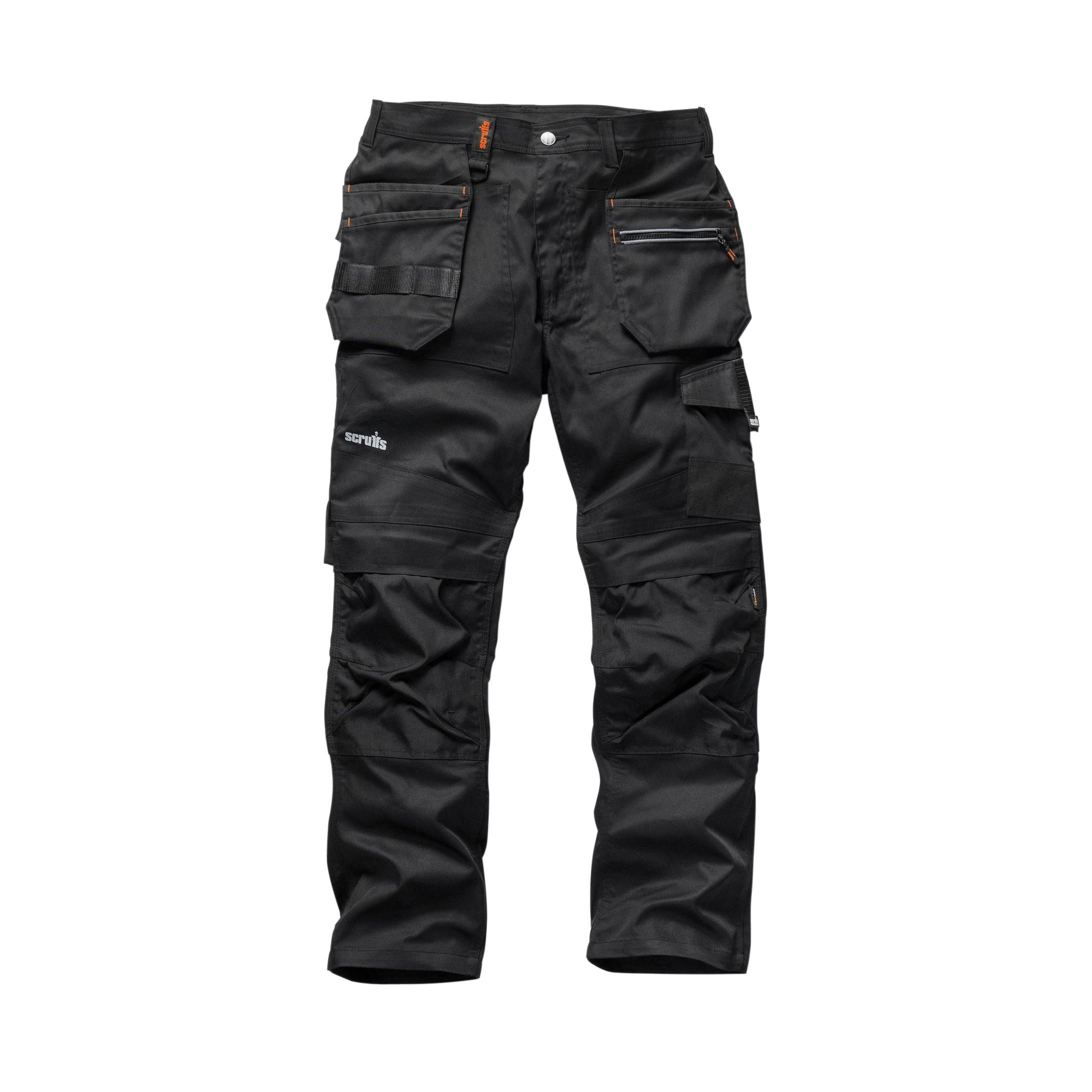 Scruffs Flex Black Men's Multi-Pocket Trousers, W34" L32" Price Comparisons | Compare The Build