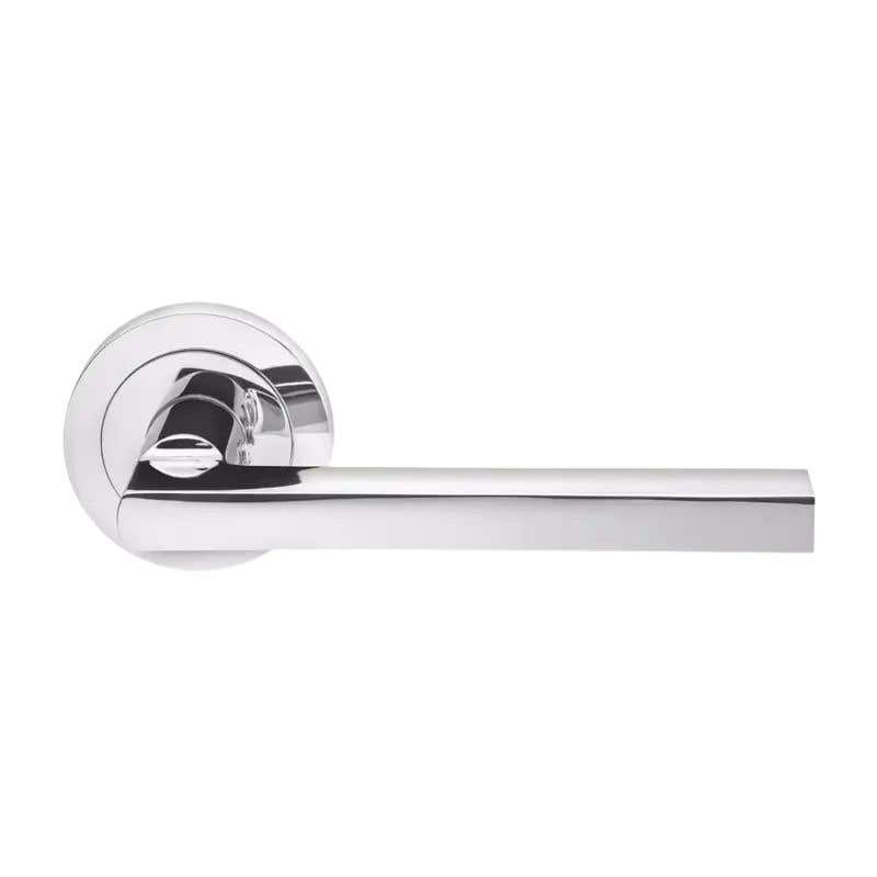 Scylla Straight Door Handle on Rose - Polished Chrome - Internal - Pair - Designer Levers Price Comparisons | Compare The Build