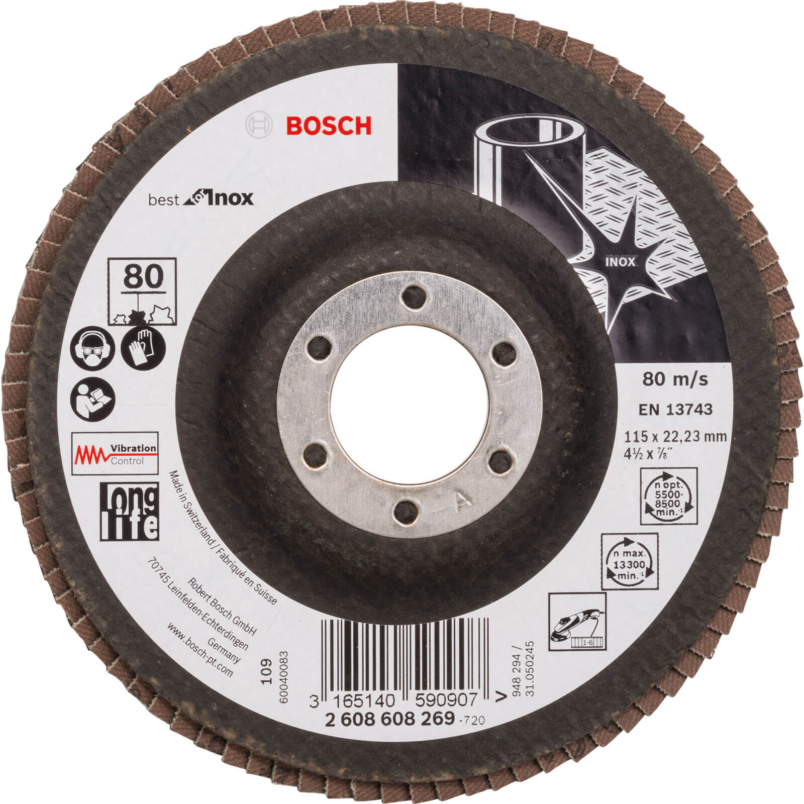 Bosch X581 Best for Inox Straight Flap Disc 115mm 80g Pack of 1 Price Comparisons | Compare The Build