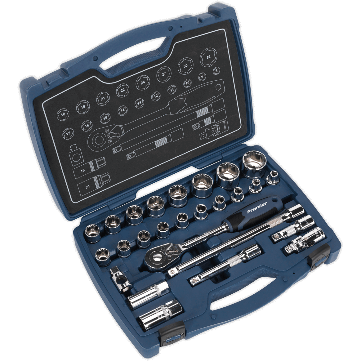 Sealey AK8992 26 Piece 1/2" Drive Socket Set 1/2" Price Comparisons | Compare The Build