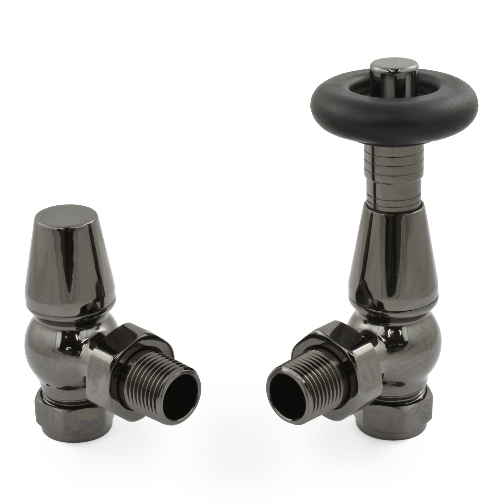 West Thermostatic Valves, Jaguar, Black Nickel Angled - 8mm | Compare The Build