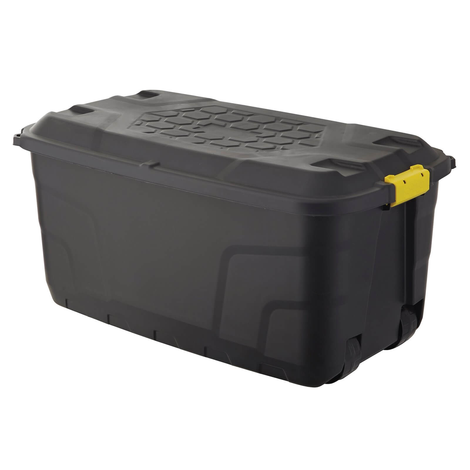 Strata Heavy Duty Black 145L Plastic Storage Box On Wheels Price Comparisons | Compare The Build