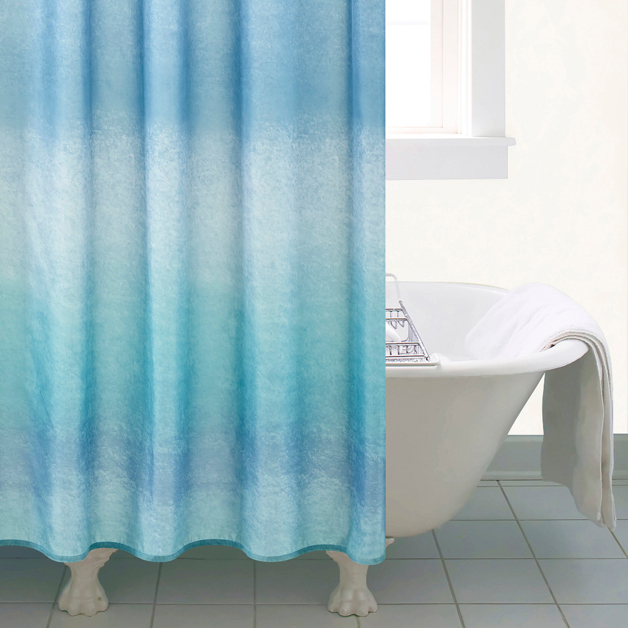 Ombre Blue Shower Curtain Blue Price Comparisons | Compare The Build