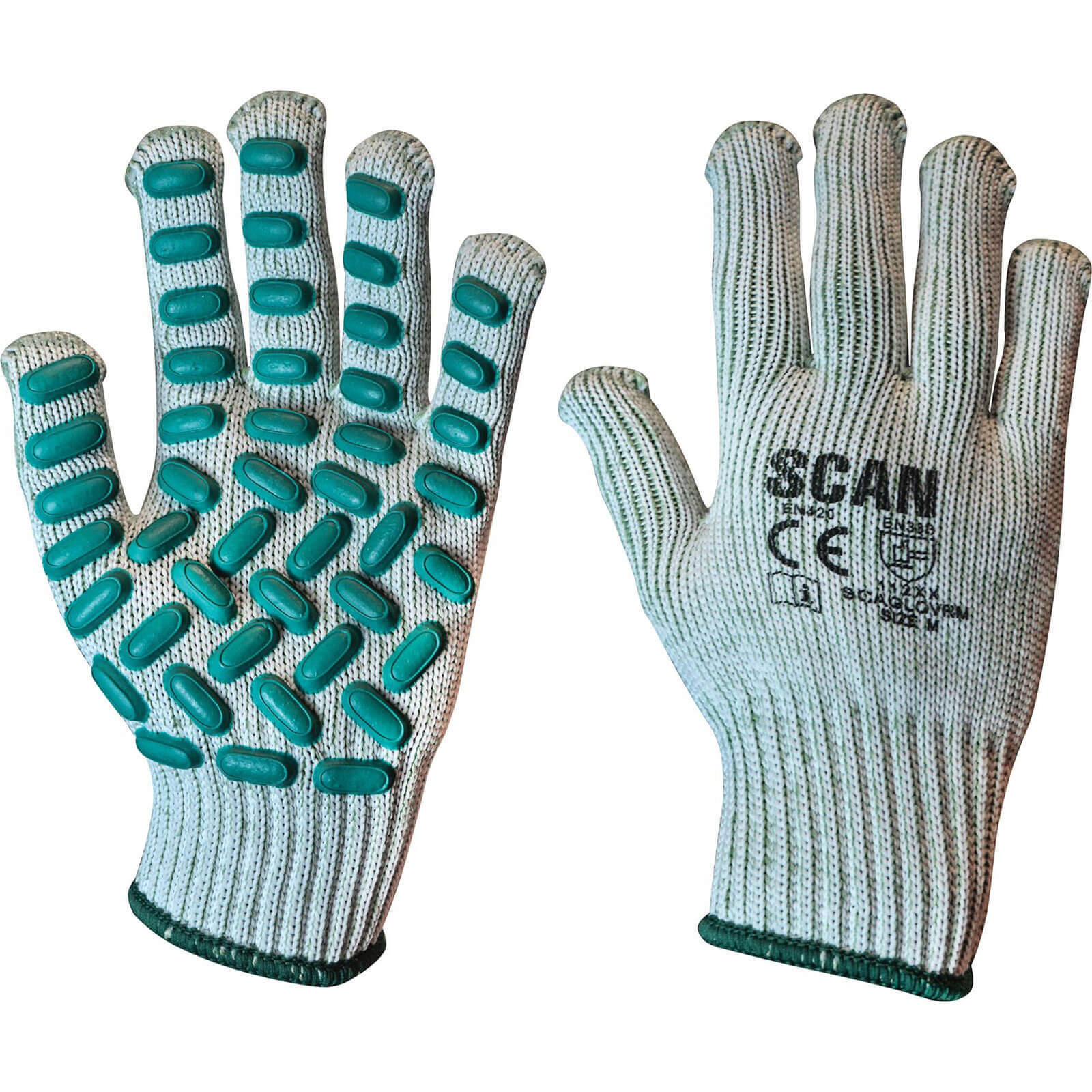 Scan Vibration Resistant Latex Foam Gloves Grey / Green M Price Comparisons | Compare The Build