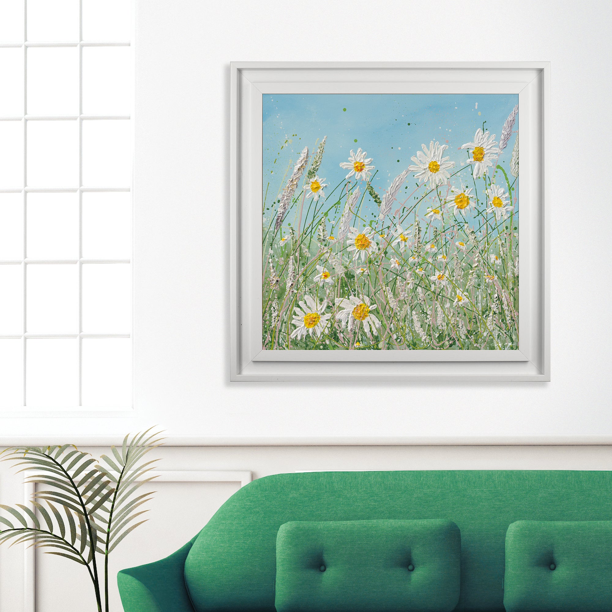 The Art Group Daisy Meadow Framed Print Blue Price Comparisons | Compare The Build