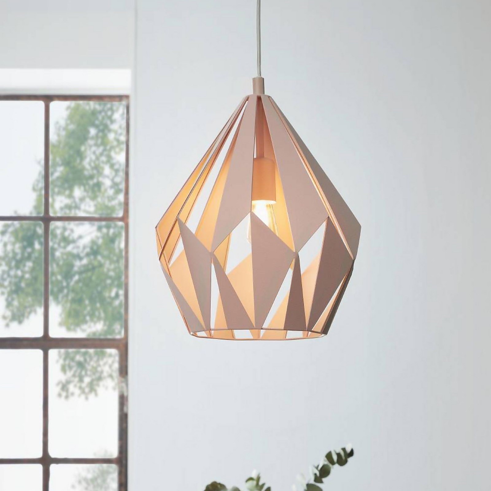 Eglo Carlton-P Geo Pendant - Apricot Price Comparisons | Compare The Build