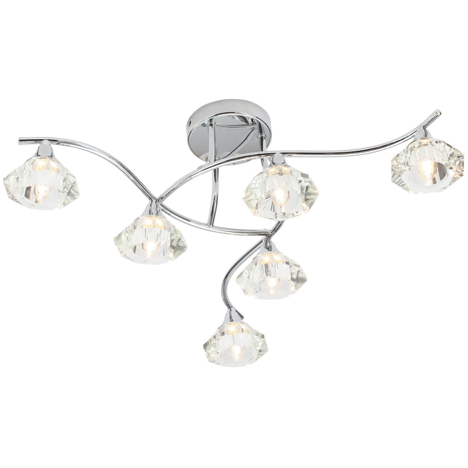 Reena 6 Light Flush IP44 - Chrome | Compare The Build