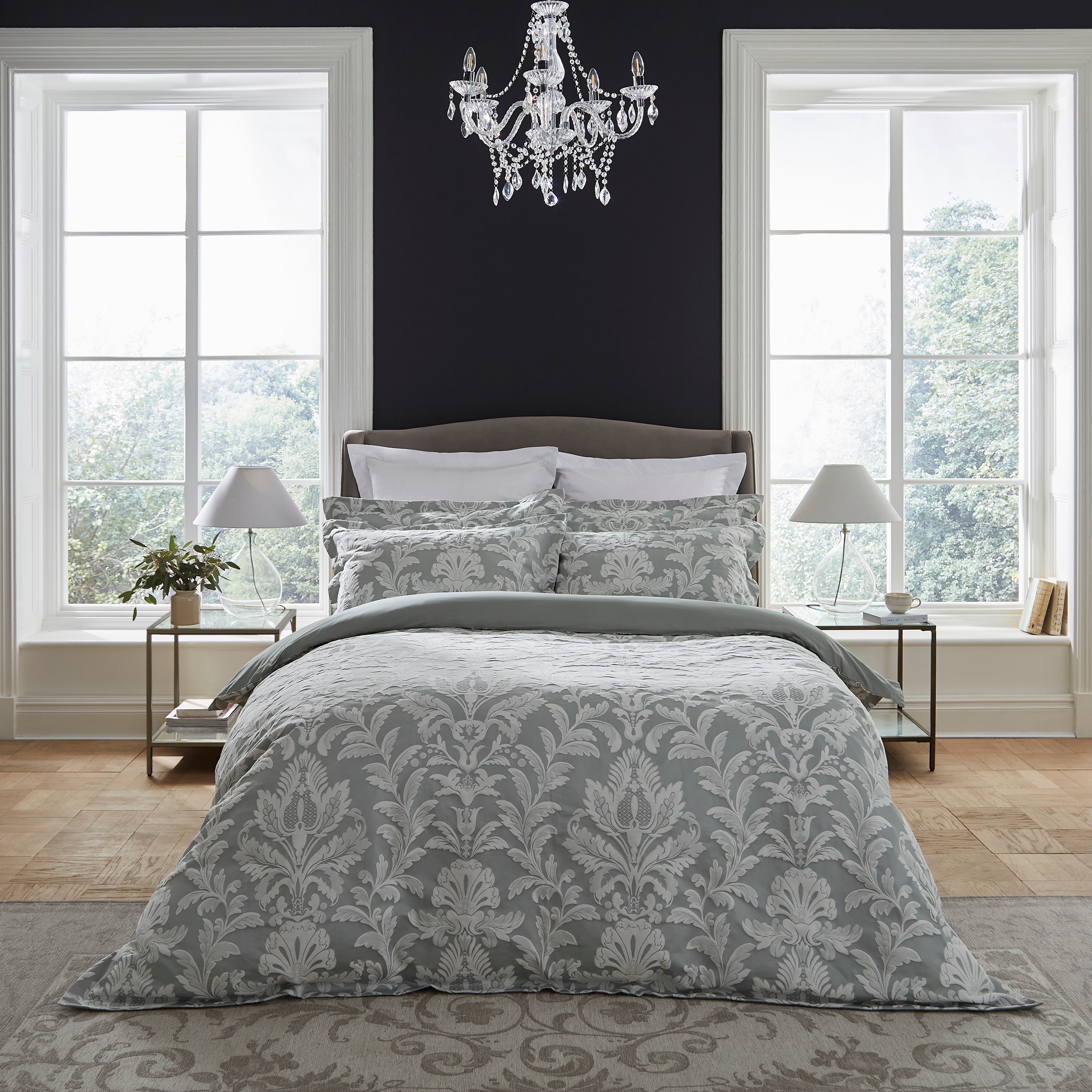 Dorma Florence Duvet Cover and Pillowcase Set Green/White Price Comparisons | Compare The Build