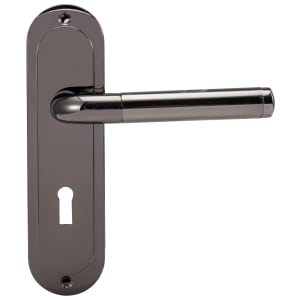 Madrid Black Nickel Lock Door Handle - 1 Pair Price Comparisons | Compare The Build