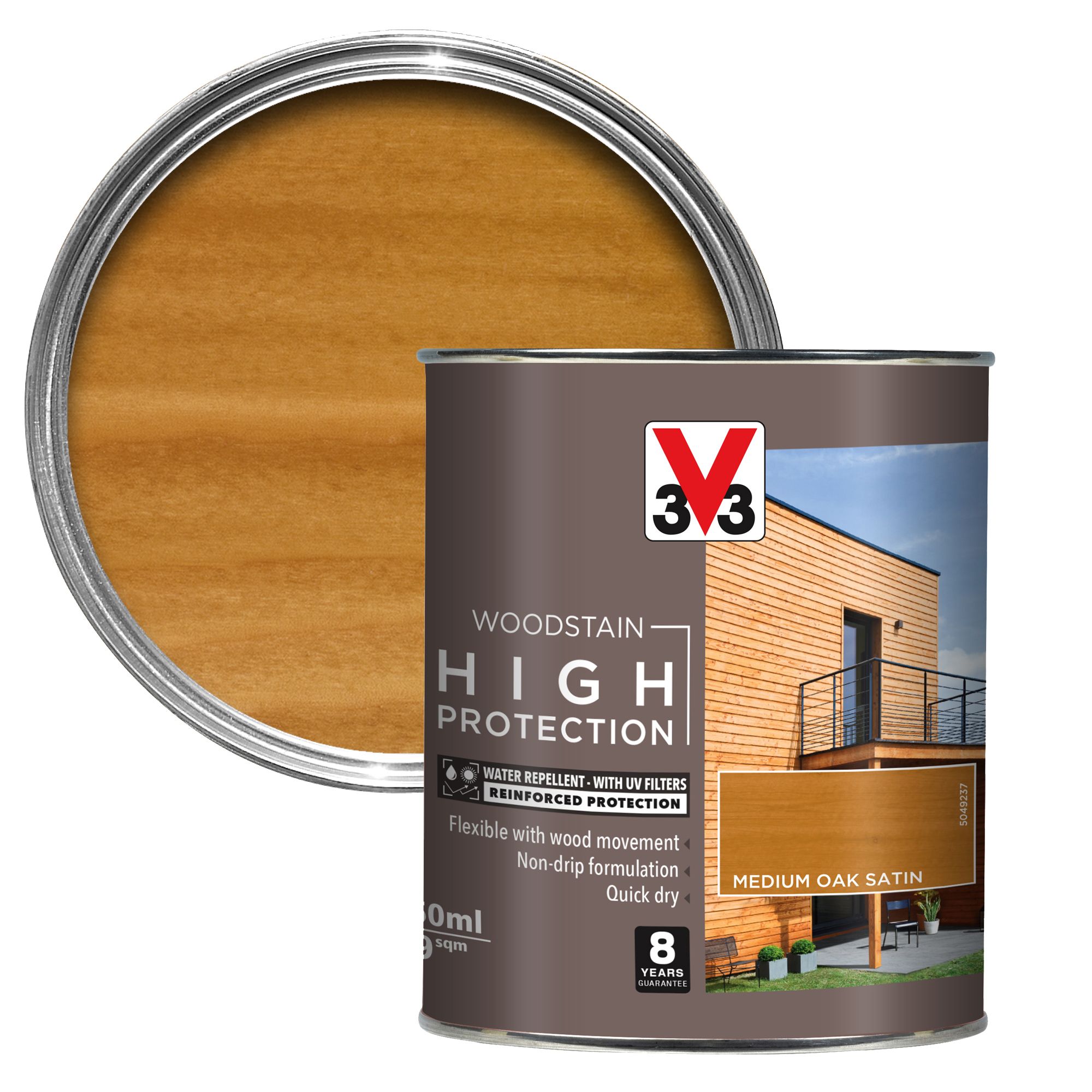 V33 High Protection Medium Oak Mid Sheen Wood Stain, 750Ml Price Comparisons | Compare The Build