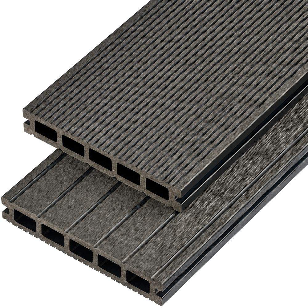 Cladco Hollow Composite Decking Board 4m - Charcoal WPCHB40 Price Comparisons | Compare The Build