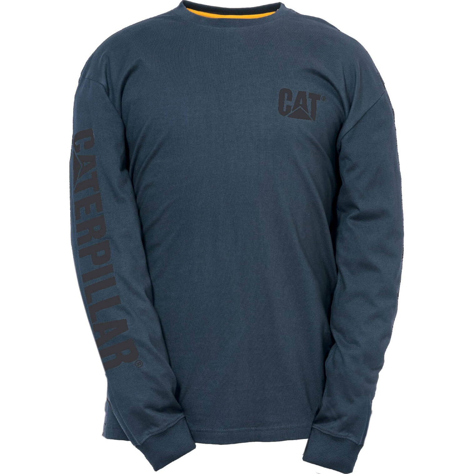 Caterpillar Mens Trademark Banner Long Sleeve T-Shirt Marine XL Price Comparisons | Compare The Build