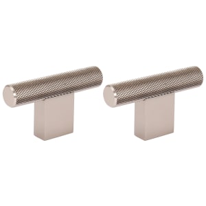 T Bar Cabinet Knob Satin Nickel 60mm - Pack of 2 | Compare The Build