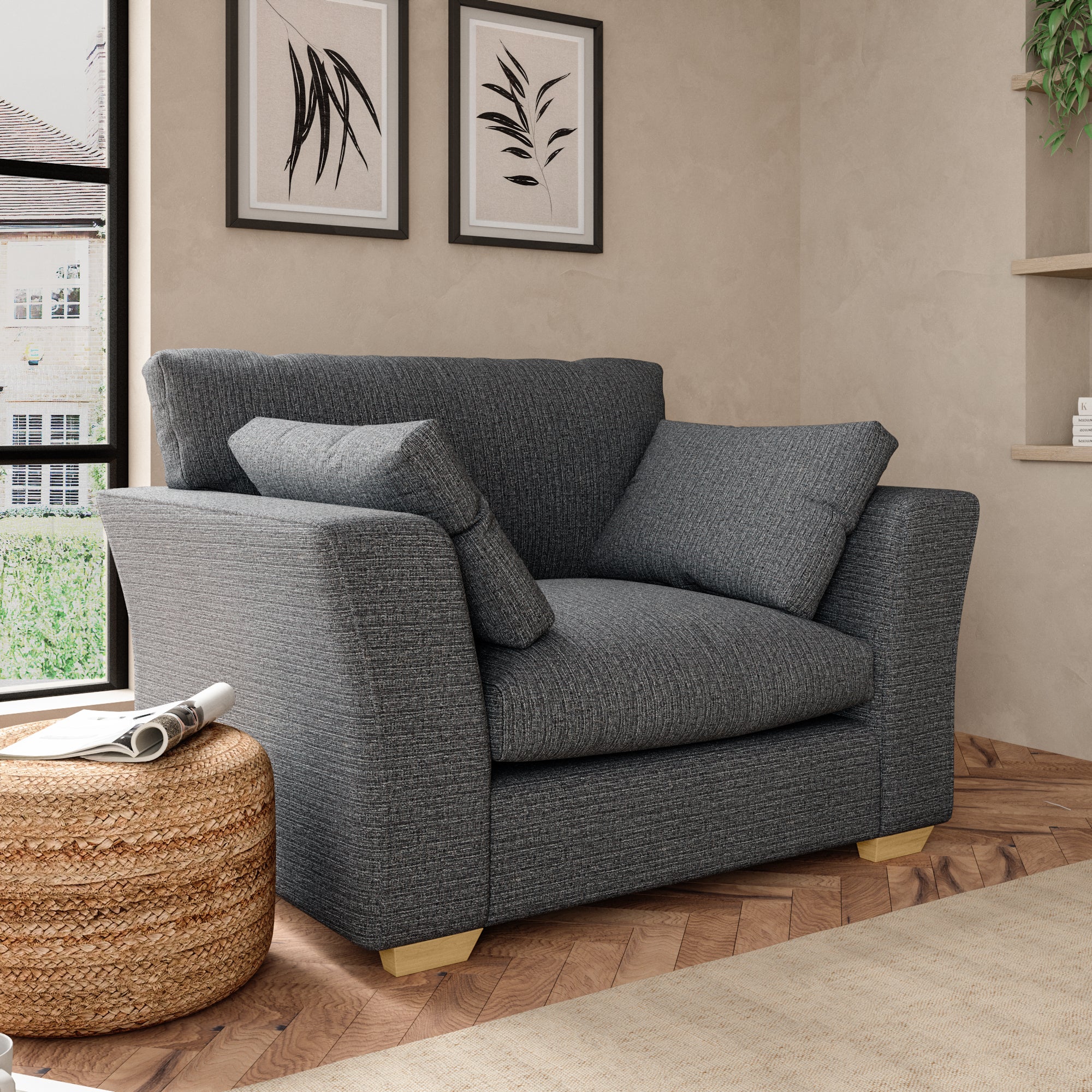 Blakeney Snuggle Chair Textured Weave Graphite Price Comparisons | Compare The Build