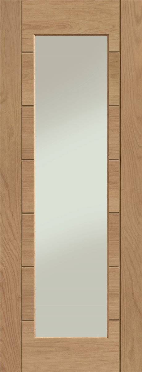 XL Joinery Pre-Finished Palermo 1 Light Internal Oak Door with Clear Glass - 1981mm x 711mm (78" x 28") Price Comparisons | Compare The Build
