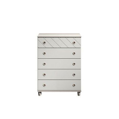 Consort Hektor Matt White Elm Effect 5 Drawer Chest Of Drawers (H)1100mm (W)800mm (D)420mm Price Comparisons | Compare The Build