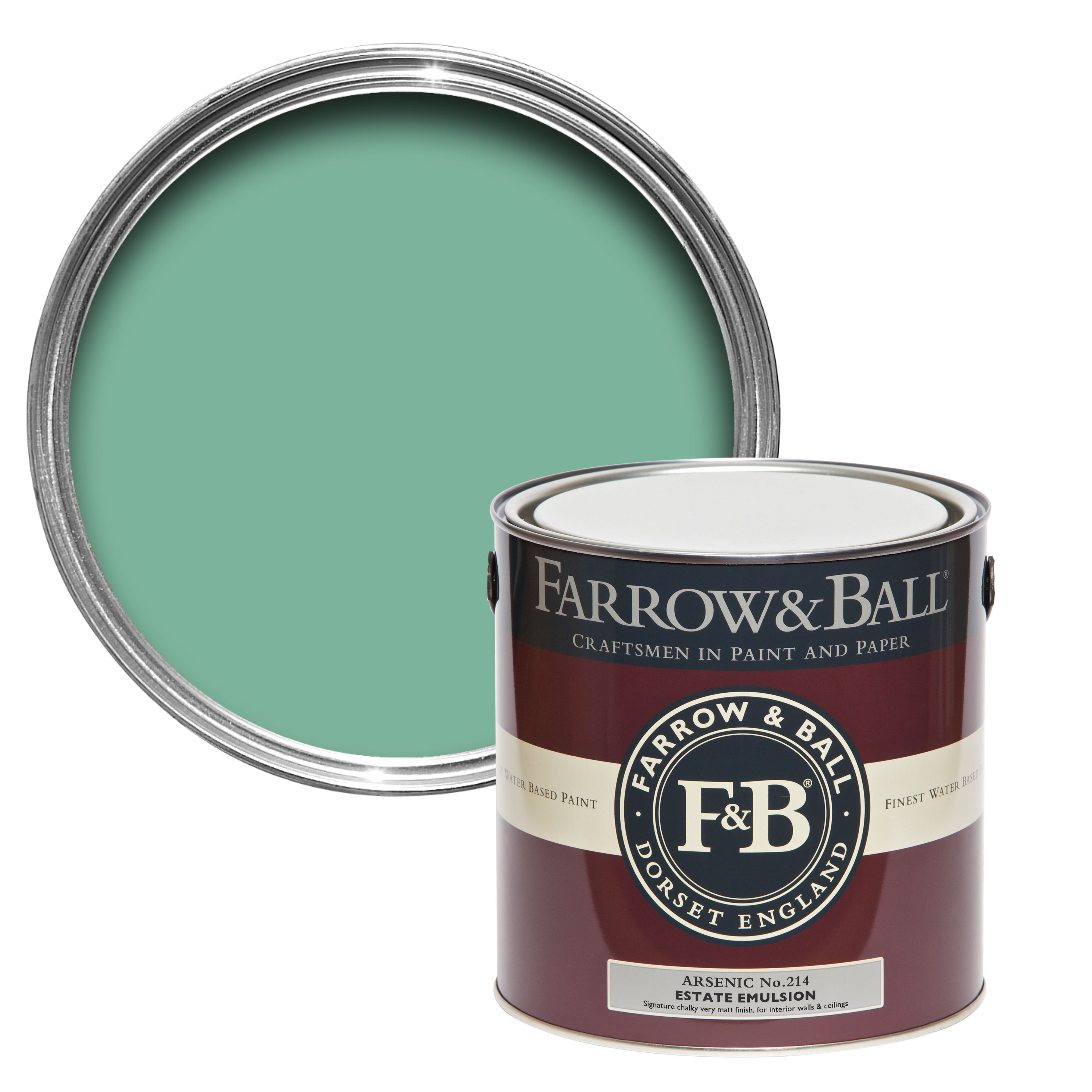 Farrow & Ball Estate Arsenic No.214 Matt Emulsion paint, 2.5L Price Comparisons | Compare The Build