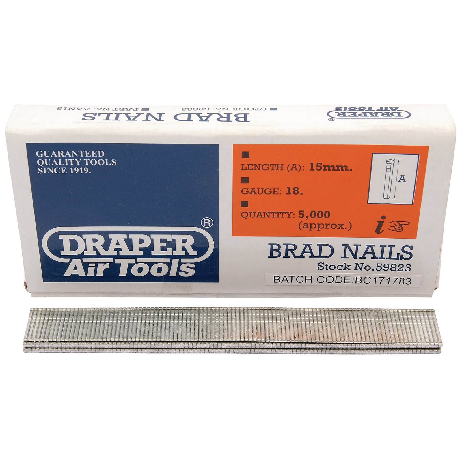 Draper 18 Gauge Brad Nails 15mm Pack of 5000 Price Comparisons | Compare The Build