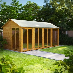 Power Sheds 16 x 8ft Apex Shiplap Dip Treated Summerhouse Price Comparisons | Compare The Build