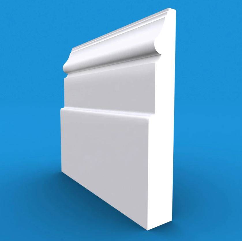 Victorian MDF White Primed Skirting Board 4200mm x 170mm x 18mm Price Comparisons | Compare The Build