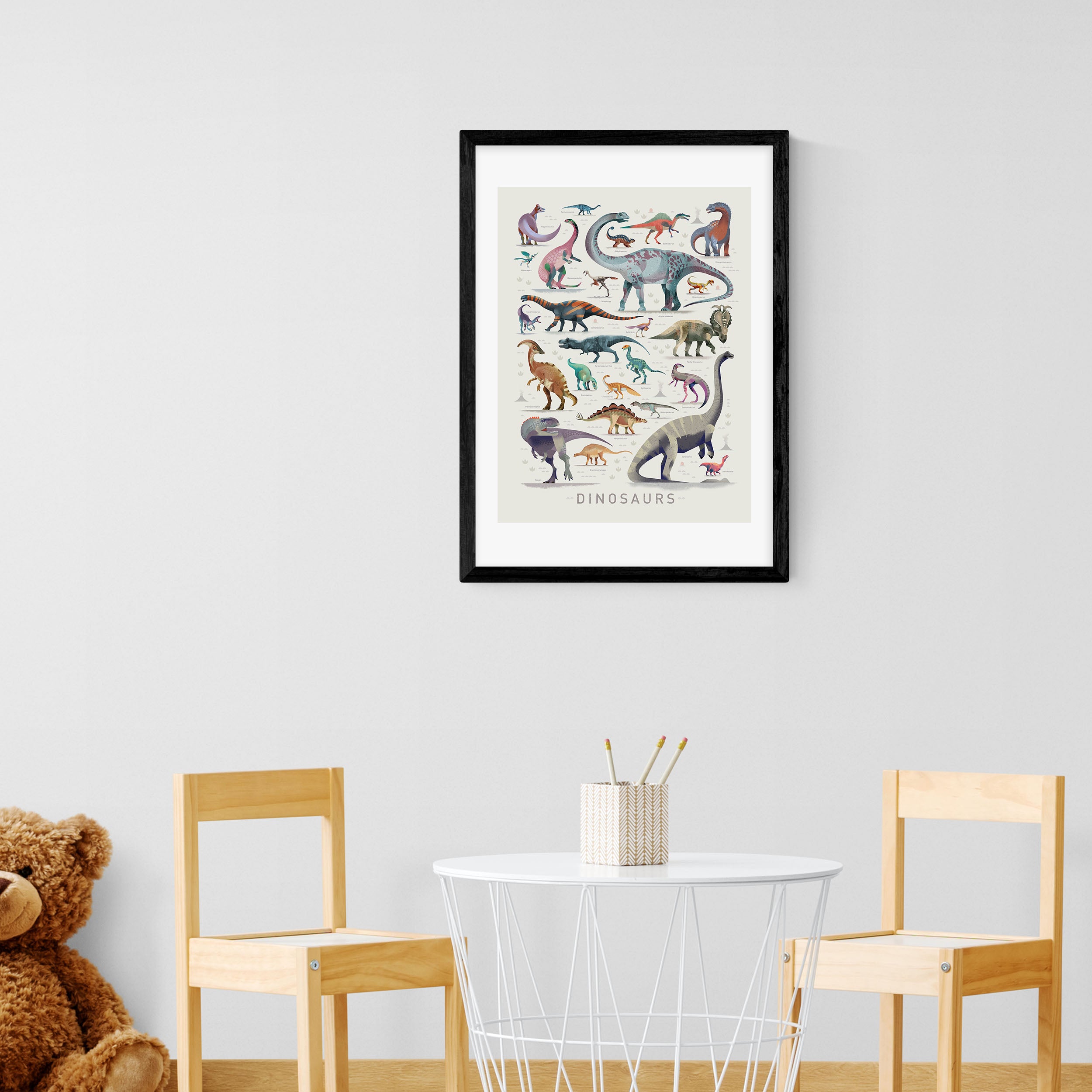 East End Prints Dinosaurs Print White Price Comparisons | Compare The Build