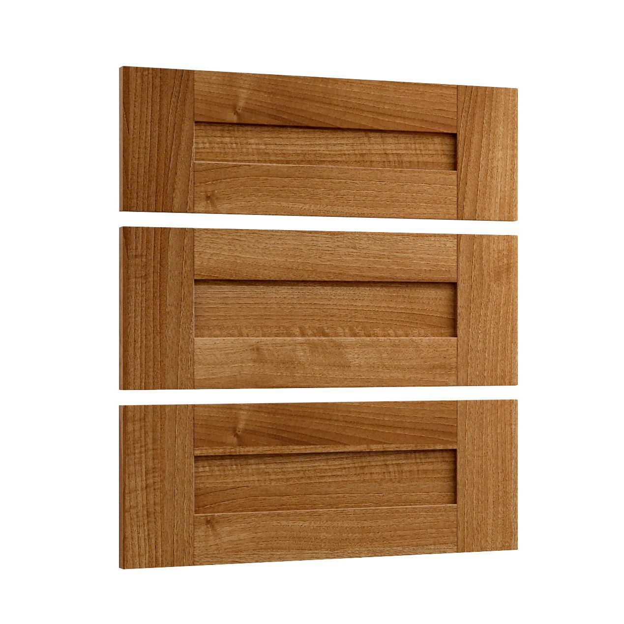Cooke & Lewis Walnut Style Shaker Authentic Walnut Effect 3 Drawer Mid Bedside Front Pack (W)596mm Price Comparisons | Compare The Build