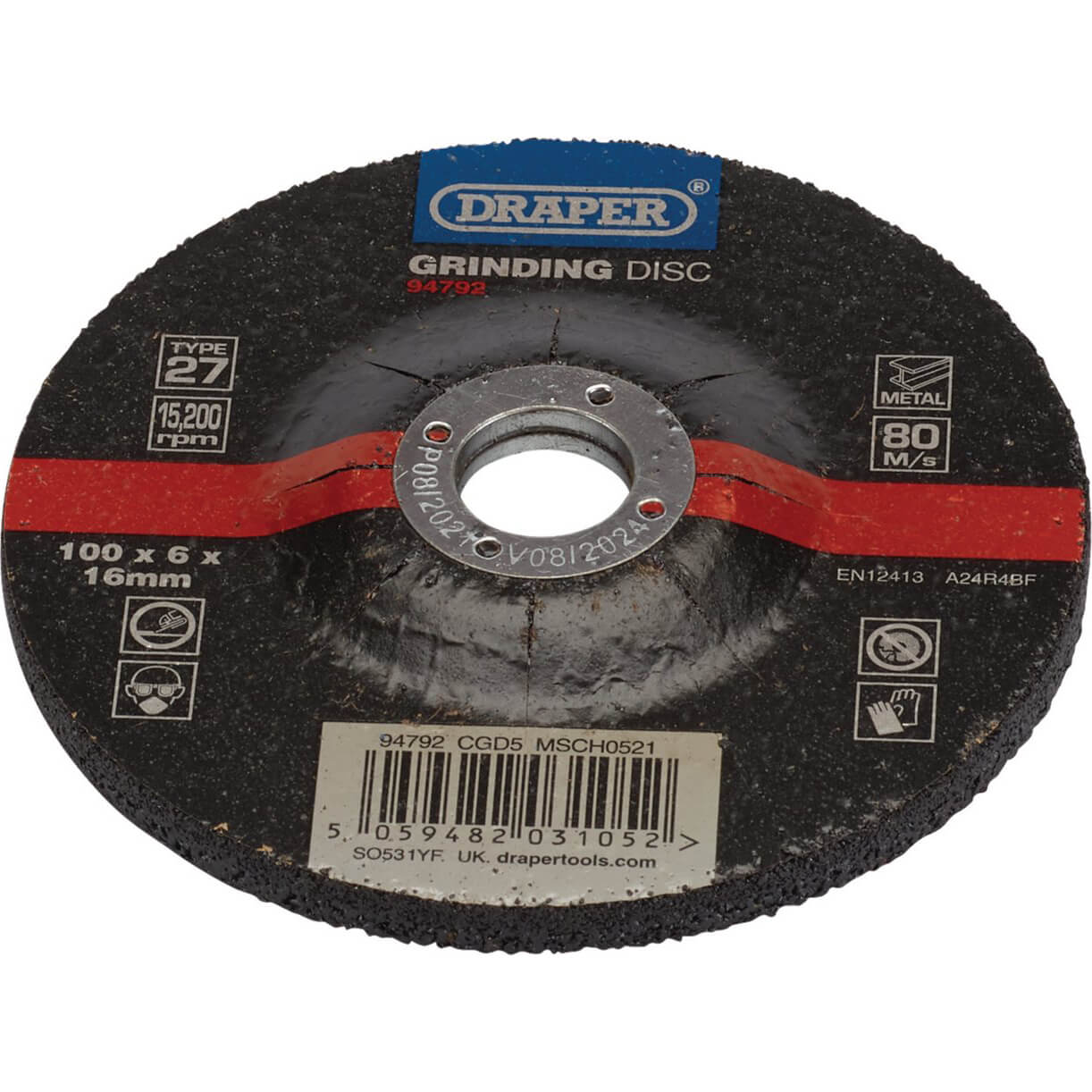 Draper DPC Depressed Centre Metal Grinding Disc 100mm 6mm 16mm Price Comparisons | Compare The Build