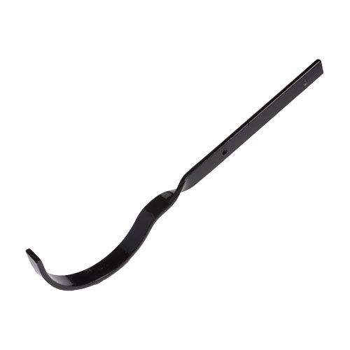 Painted Steel Half Round Side Fixing Rafter Bracket - 125mm Black Finish Galvanised Steel Hargreaves Foundry XHR5042 Price Comparisons | Compare The Build