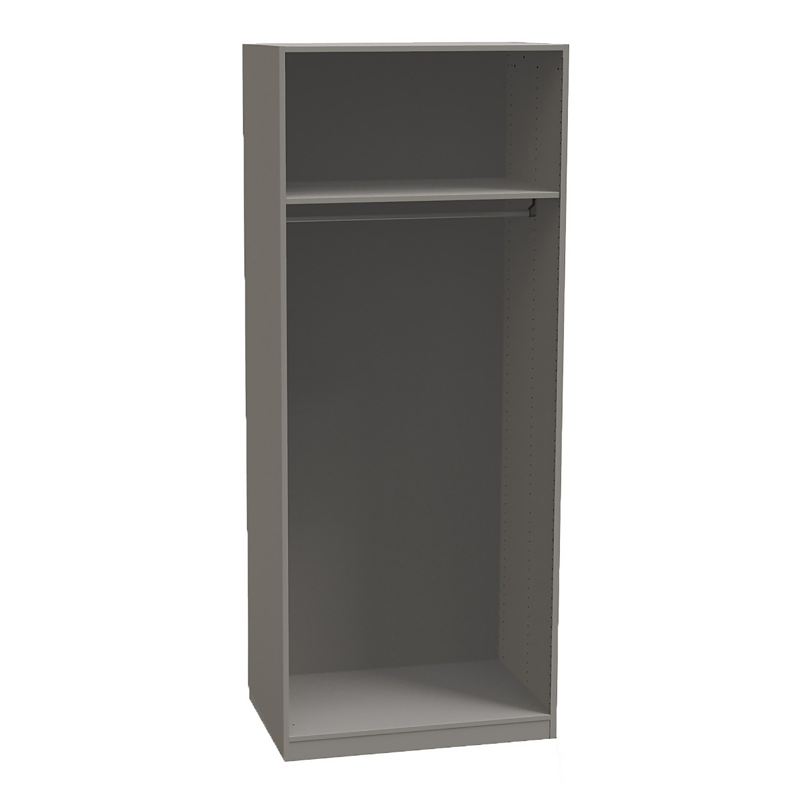 House Beautiful Double Wardrobe Carcass - Grey PK1 Price Comparisons | Compare The Build