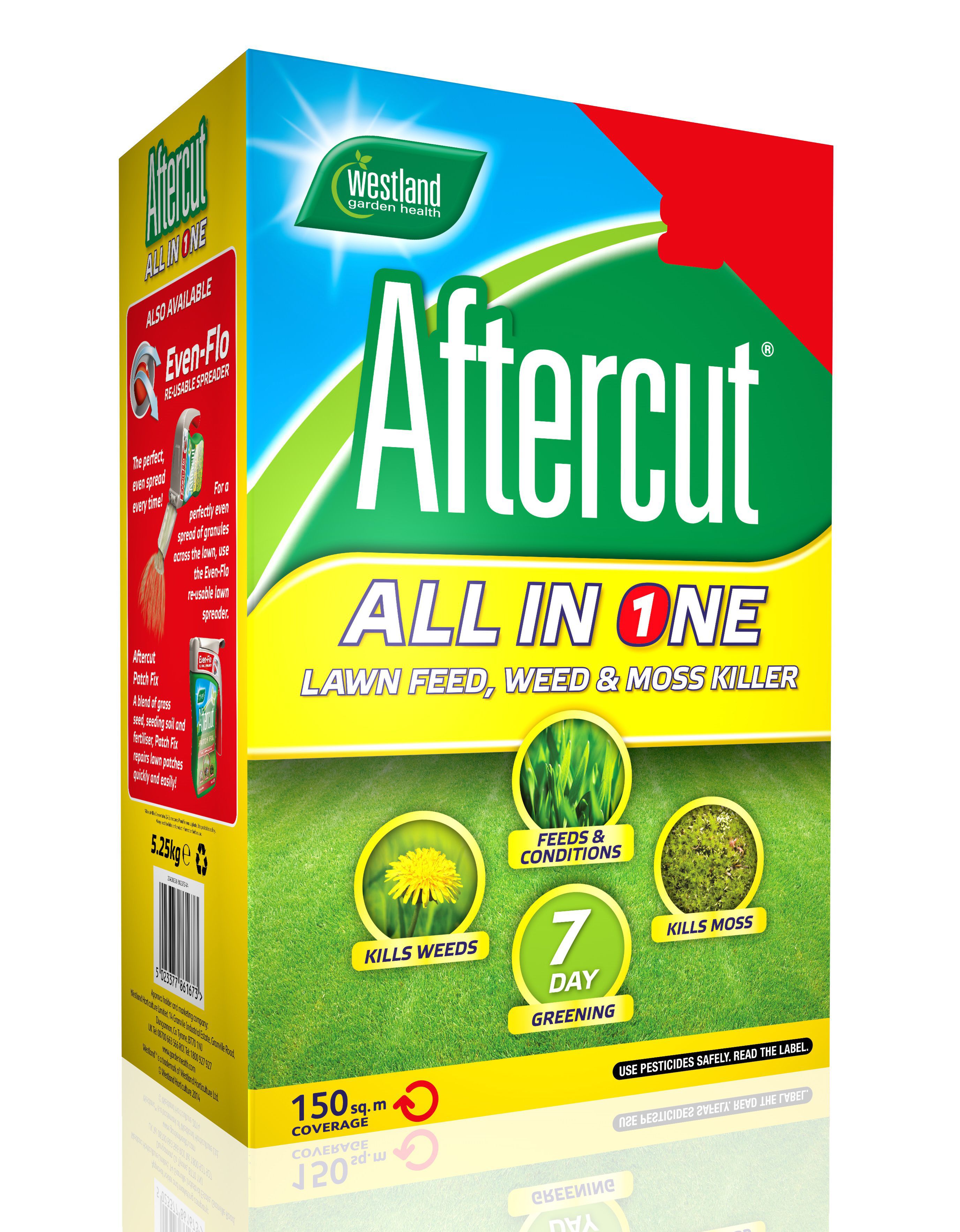 Westland ® Aftercut All In One Lawn Feed, Weed & Moss Killer 150 M² 5.25Kg | Compare The Build