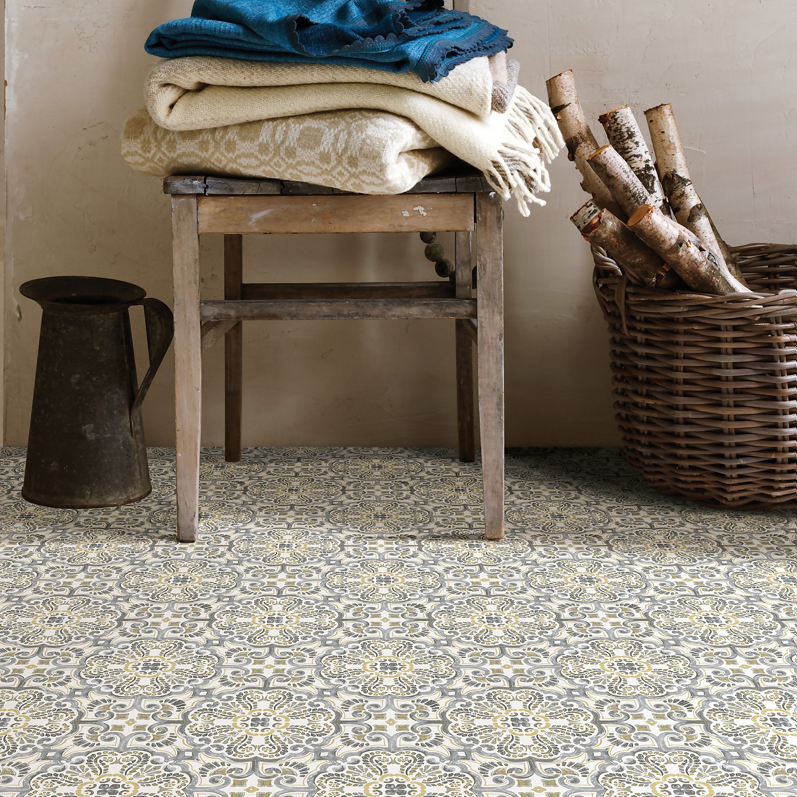 FloorPops Peel and Stick Floor Tiles - Antico | Compare The Build