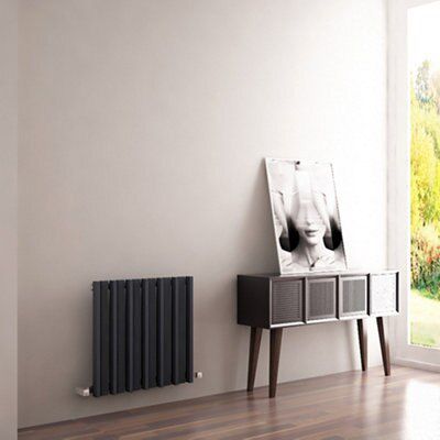 Carisa Barkod Horizontal Designer Radiator, Anthracite (W)560mm (H)550mm Price Comparisons | Compare The Build