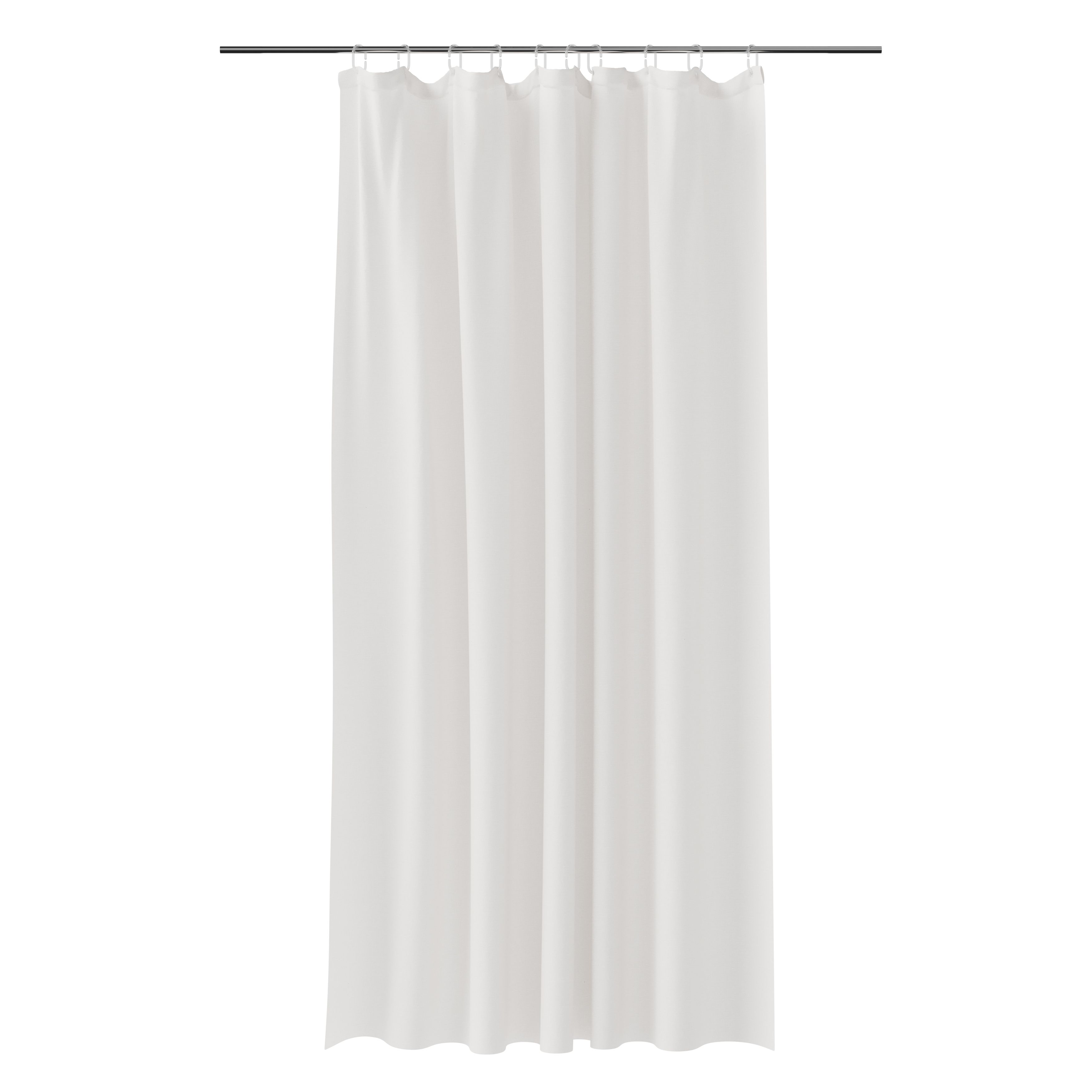 GoodHome Elland White Plain Shower Curtain (L)2000mm | Compare The Build