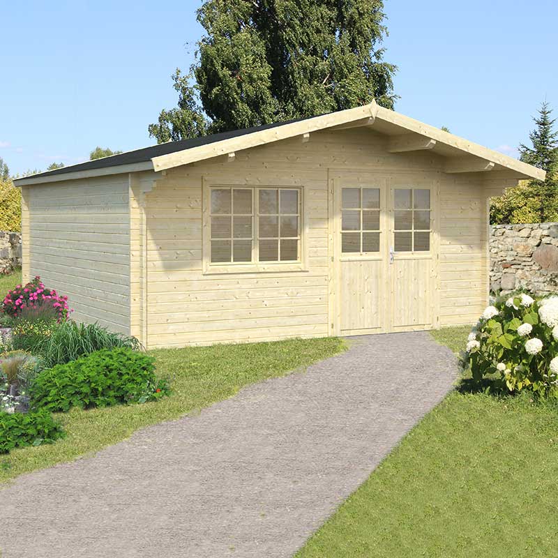 Palmako Britta 5.1m x 4.5m Log Cabin Garden Building (40mm) Price Comparisons | Compare The Build