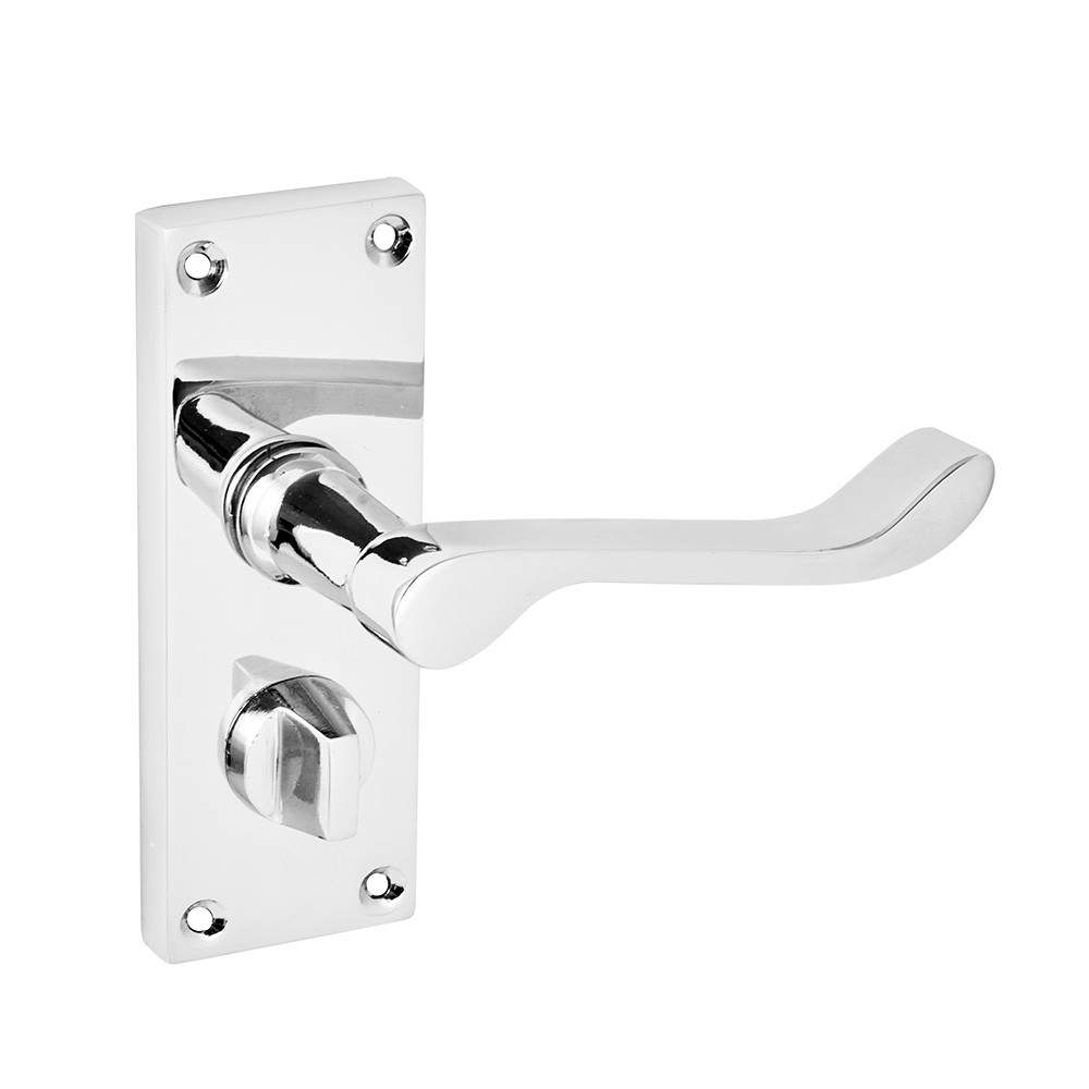 Eclipse Victorian Scroll Polished Chrome Lever on Backplate Door Handle - Privacy 31318 Price Comparisons | Compare The Build