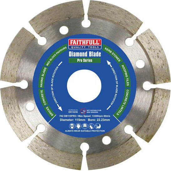 Faithfull Professional Diamond Cutting Disc 115mm Price Comparisons | Compare The Build