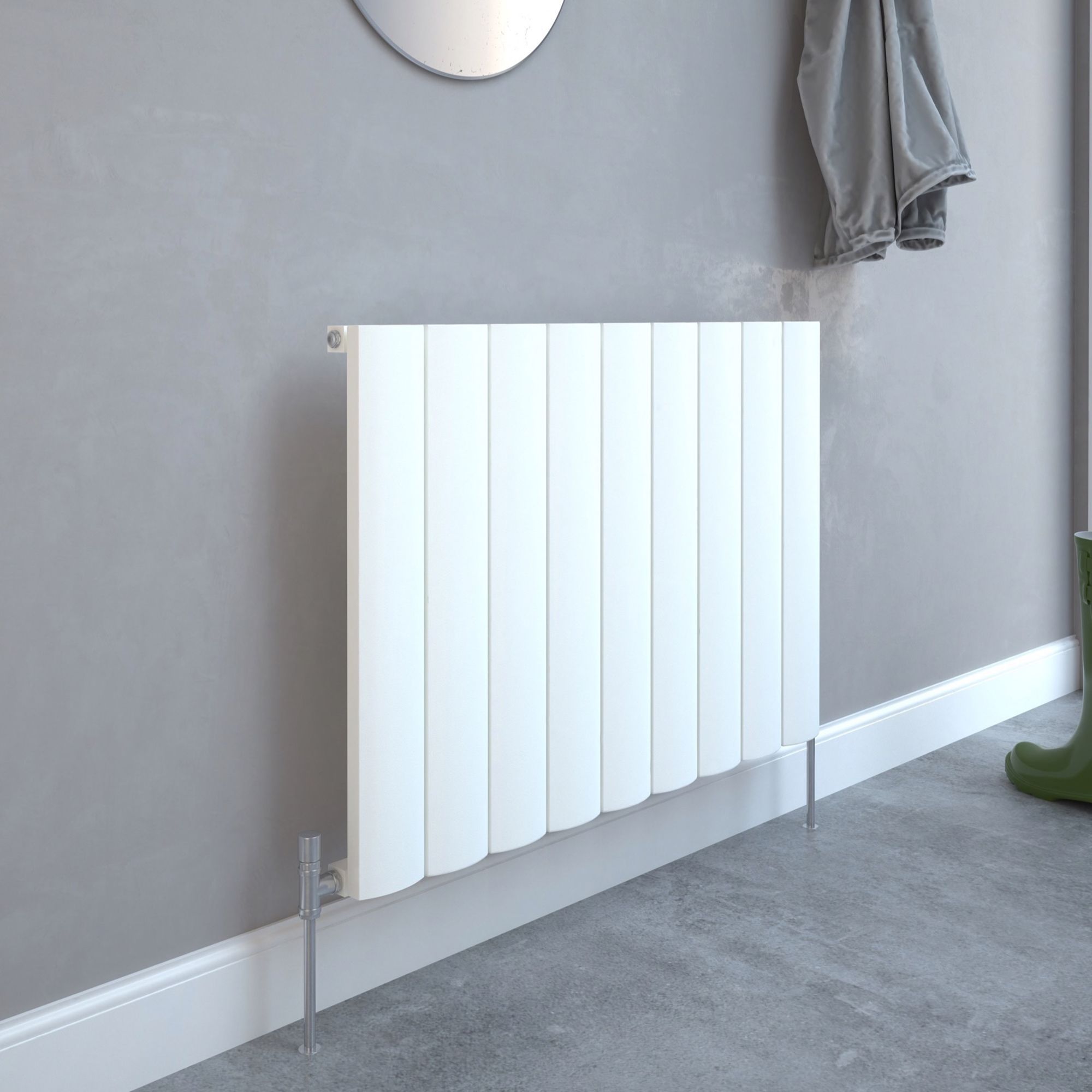 Kudox Alulite White Horizontal Designer Radiator, (W)850mm X (H)600mm Price Comparisons | Compare The Build