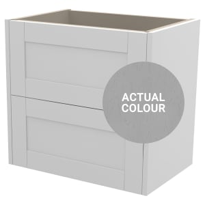 Duarti By Calypso Highwood 600mm Slimline 2 Drawer Wall Hung Vanity Unit - Fossil Grey Price Comparisons | Compare The Build