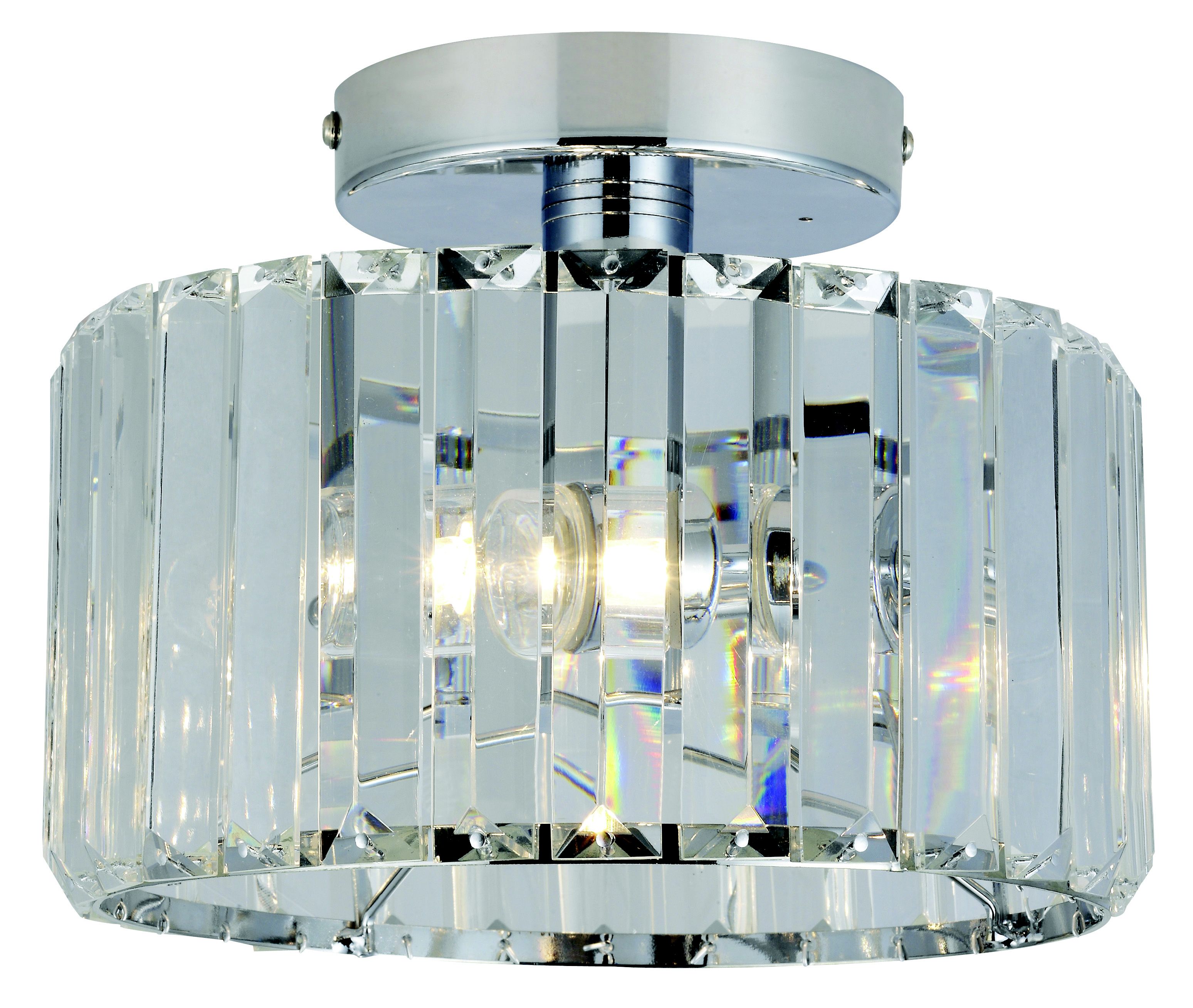 Colours Pereti Brushed Chrome Effect 2 Lamp Bathroom Ceiling Light Price Comparisons | Compare The Build