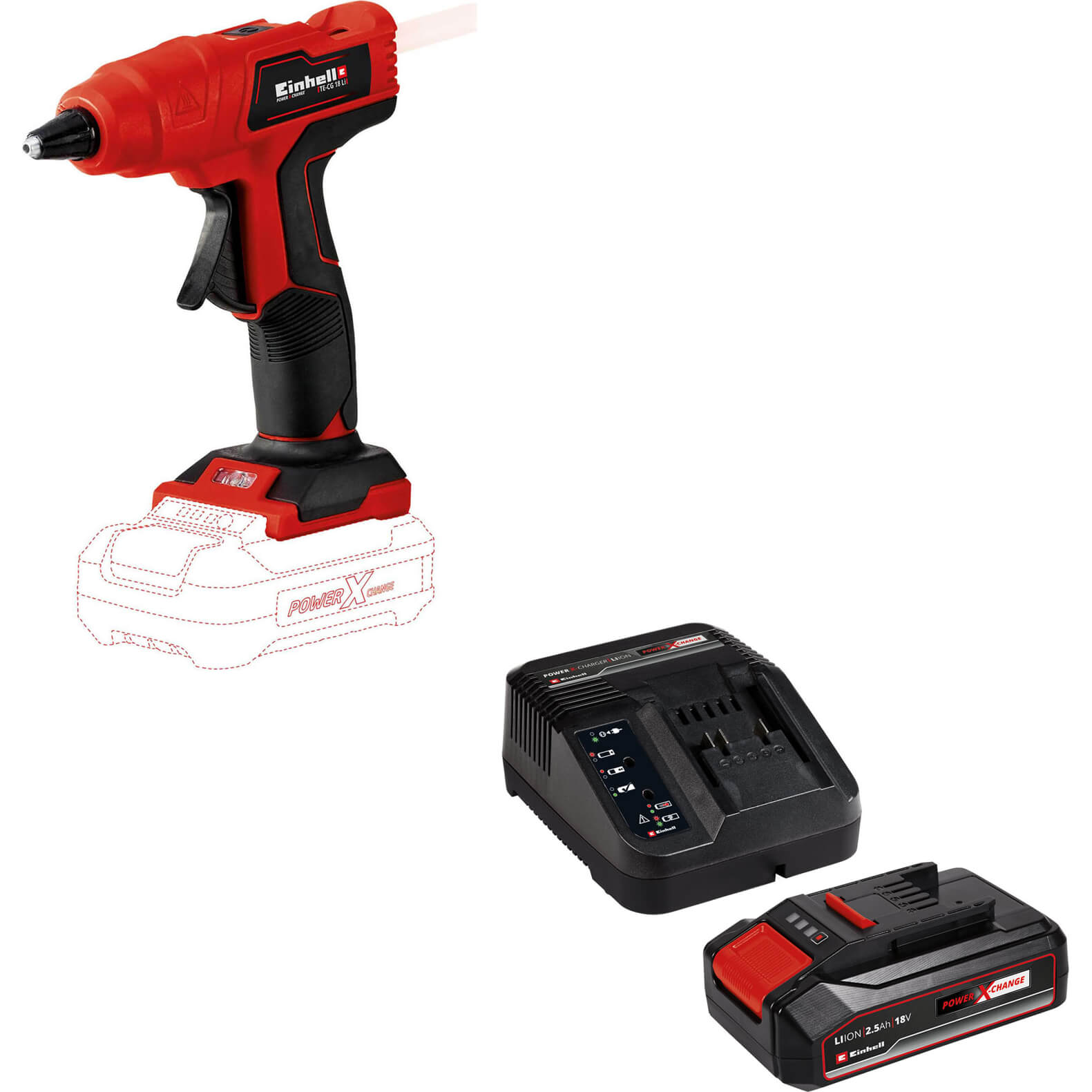 Einhell TE-CG 18 Li 18v Cordless Glue Gun 1 x 2.5ah Li-ion Charger No Case Price Comparisons | Compare The Build