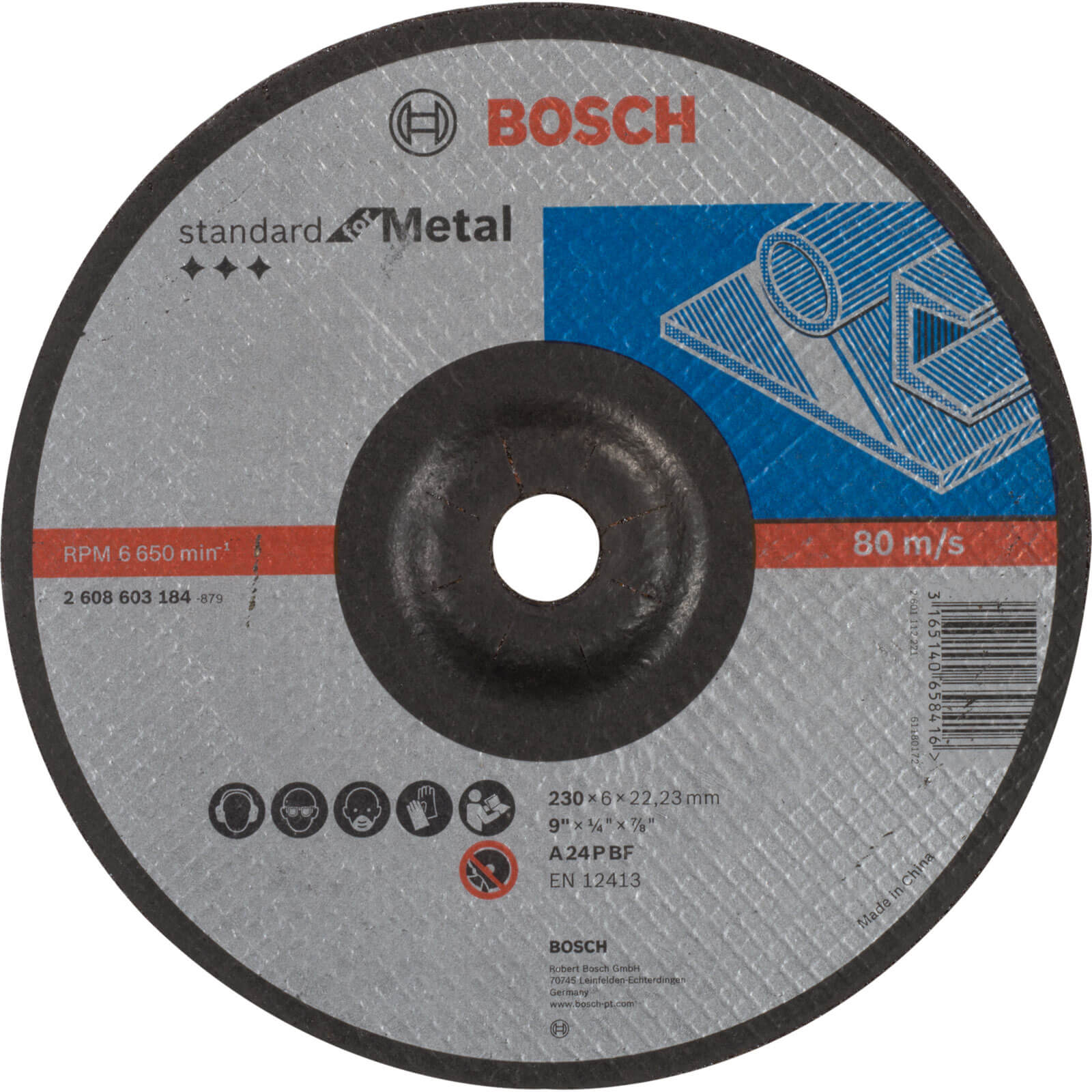 Bosch Standard Depressed Centre Metal Grinding Disc 230mm 6mm 22mm | Compare The Build