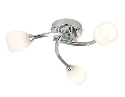 Cascade Kalang Chrome Effect 3 Lamp Bathroom Ceiling Light Price Comparisons | Compare The Build